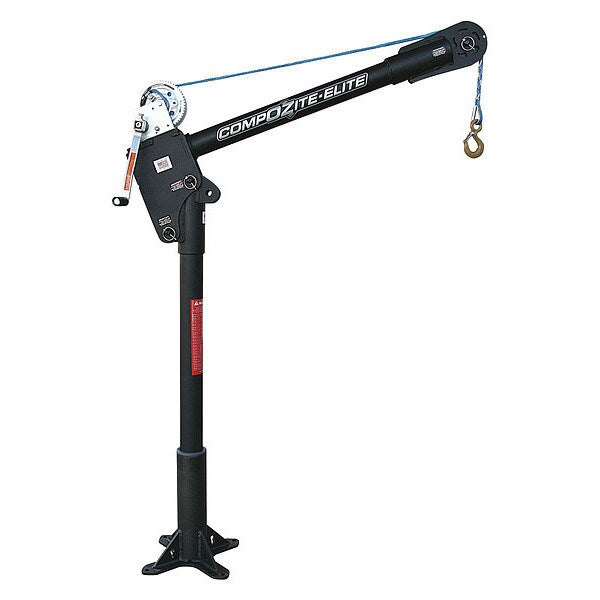 Davit Crane, 20 in to 42 in Reach, 0 in to 660 in Lift Range, Black