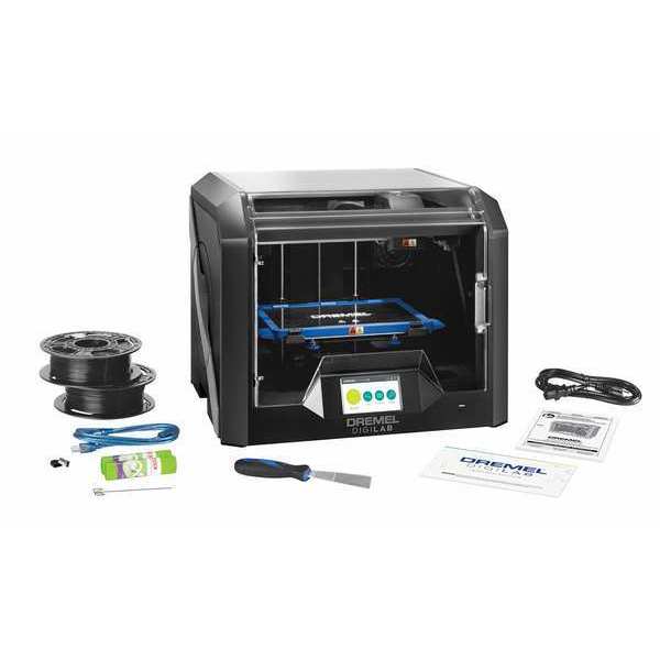 3D Printer, 120V, PC, Mac, Length: 15 1/2 in