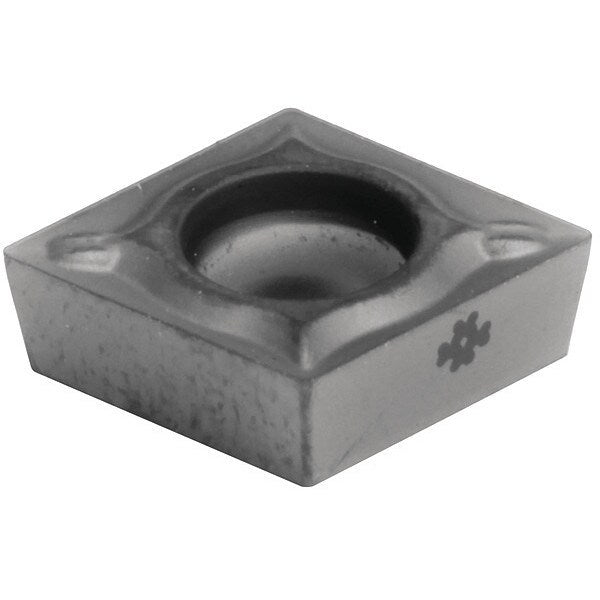 Diamond Turning Insert, Diamond, 1/4 in, CCMT, 80  Degrees, 1/64 in, Carbide