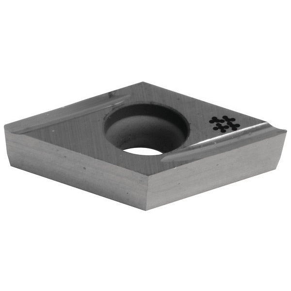 Diamond Turning Insert, Diamond, 1/4 in, DCGT, 55  Degrees, 0.0039 in, Carbide