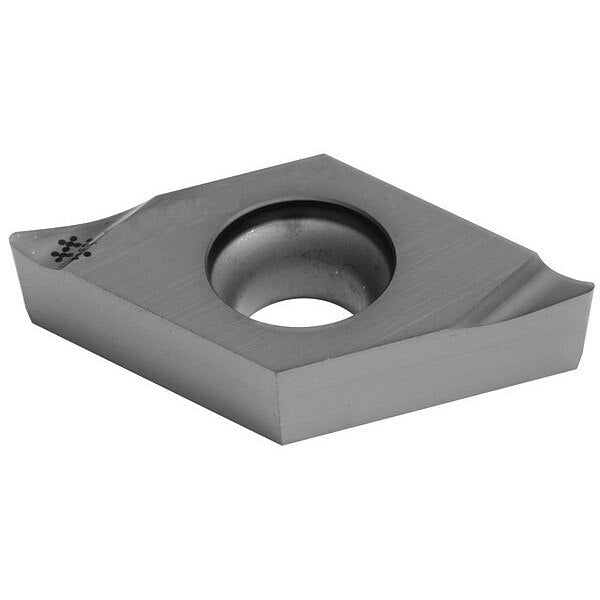 Diamond Turning Insert, Diamond, 1/4 in, DCGT, 55  Degrees, 1/64 in, Carbide