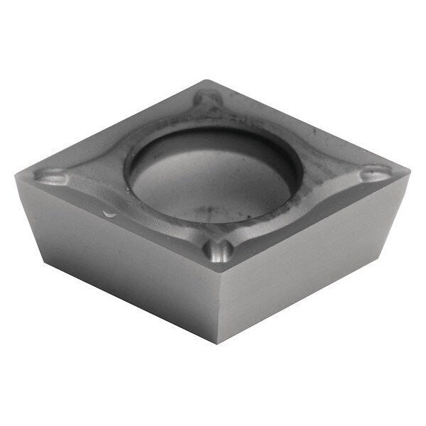 Diamond Turning Insert, Diamond, 3/8 in, CPGT, 80  Degrees, 0.0079 in, Carbide