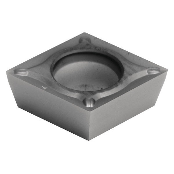 Diamond Turning Insert, Diamond, 3/8 in, CPGT, 80  Degrees, 1/64 in, Carbide