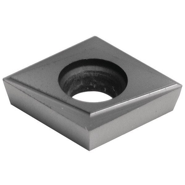 Diamond Turning Insert, Diamond, 3/8 in, CPGT, 80  Degrees, 1/64 in, Carbide