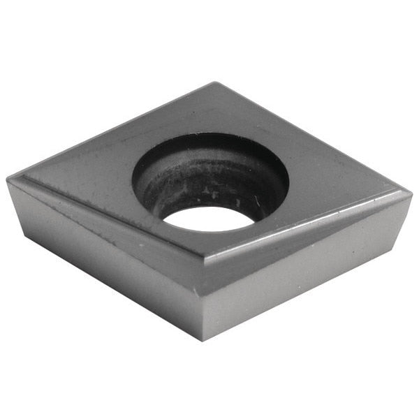 Diamond Turning Insert, Diamond, 1/2 in, CPGT, 80  Degrees, 1/64 in, Carbide