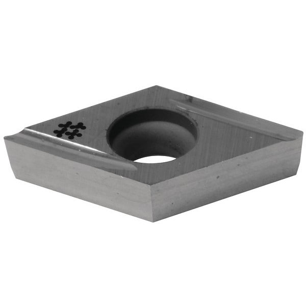 Diamond Turning Insert, Diamond, 1/4 in, DCGT, 55  Degrees, 0.0079 in, Carbide