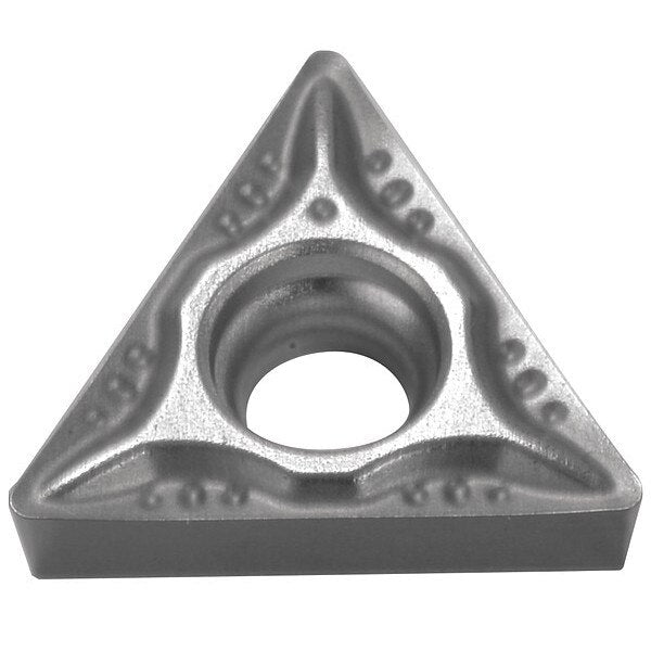 Triangle Turning Insert, Triangle, 1/4 in, TCGT, 0.0156 in, Carbide