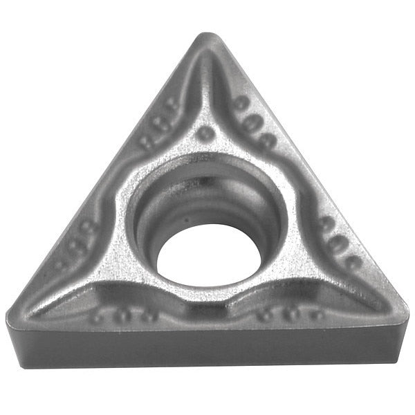 Triangle Turning Insert, Triangle, 1/4 in, TCGT, 0.0156 in, Carbide