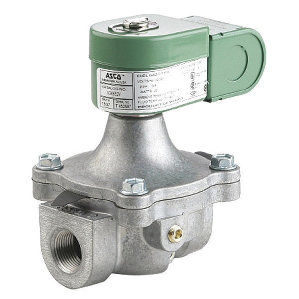 120/60V AC Aluminum Fuel Gas Solenoid Valve, Normally Closed, 1 1/4