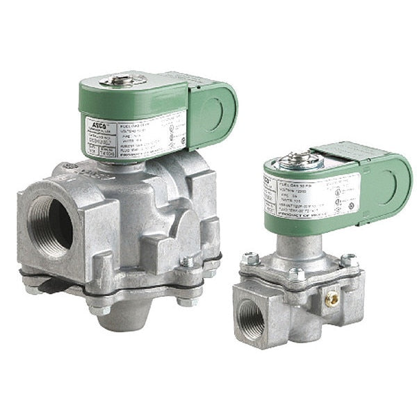 120/60V AC Aluminum Fuel Gas Solenoid Valve, Normally Open, 1 1/4