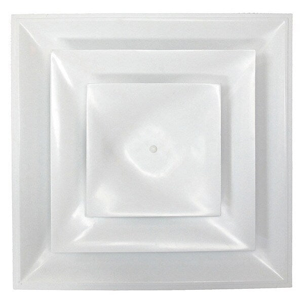 10 in Square Step-Down Ceiling Diffuser, White