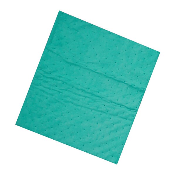 Sorbents, 12 gal/pk, 0.12 gal/pad, Universal Absorbed, Green, Polypropylene