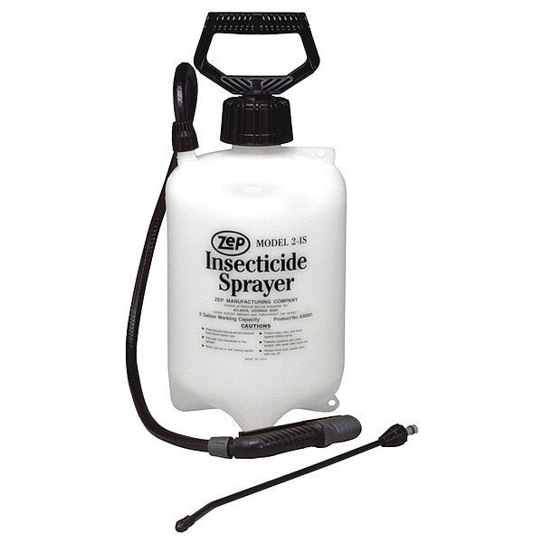 2 gal Handheld Sprayer, Plastic Tank, Cone, Fan, Jet Spray Pattern, 40 in Hose Length