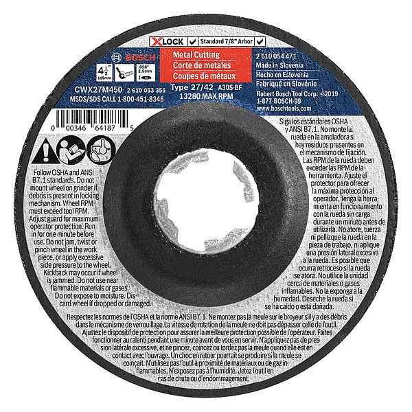 Abrasive Cut-Off Wheel, 4-1/2