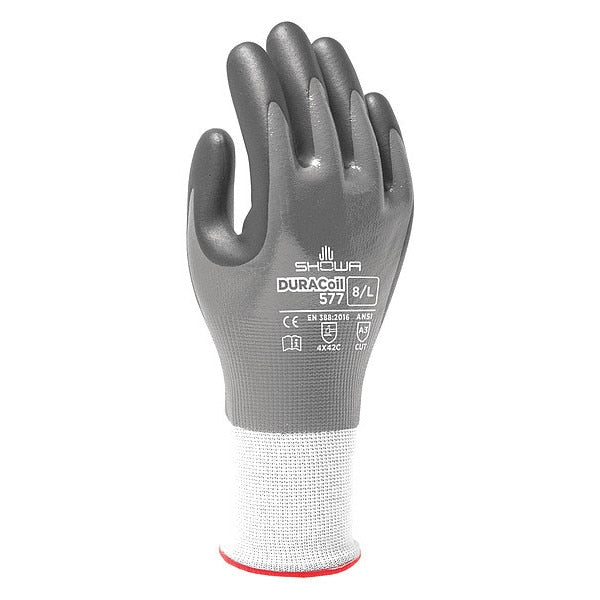 Cut Resistant Coated Gloves, A3 Cut Level, Foam Nitrile, S, 1 PR