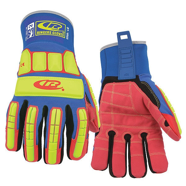 Impact Resistant Gloves, Blue, M, PR