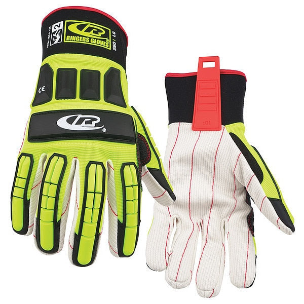 Impact Resistant Gloves, Green, 2XL, PR