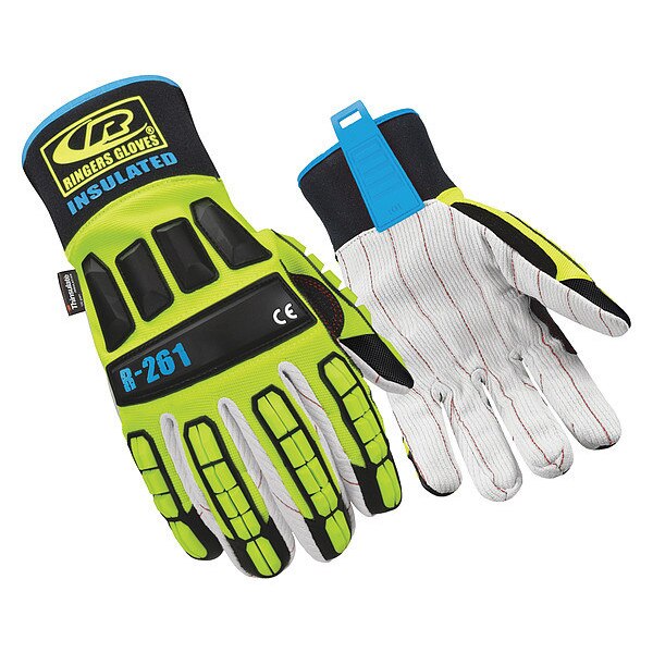 Impact Resistant Gloves, Green, 3XL, PR