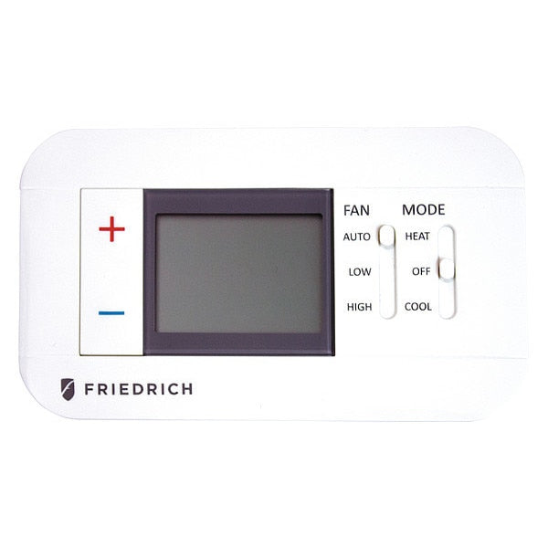 Wired Thermostat, 24VDC, Plastic, White