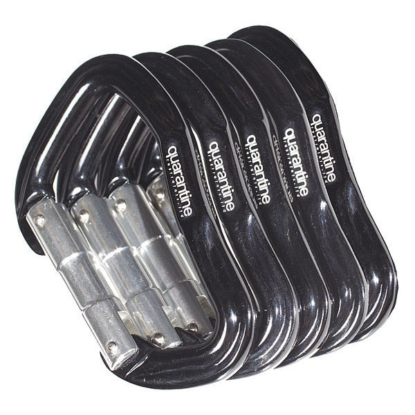 Carabiner, Metal, Black, 6