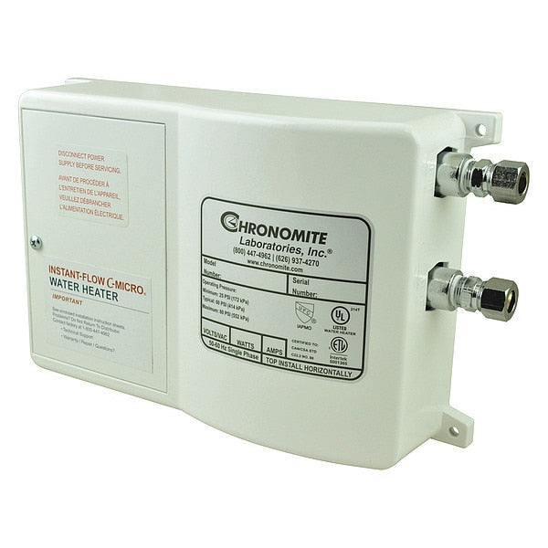 Electric Tankless Water Heater, 3600W, Wire Size: 14 AWG