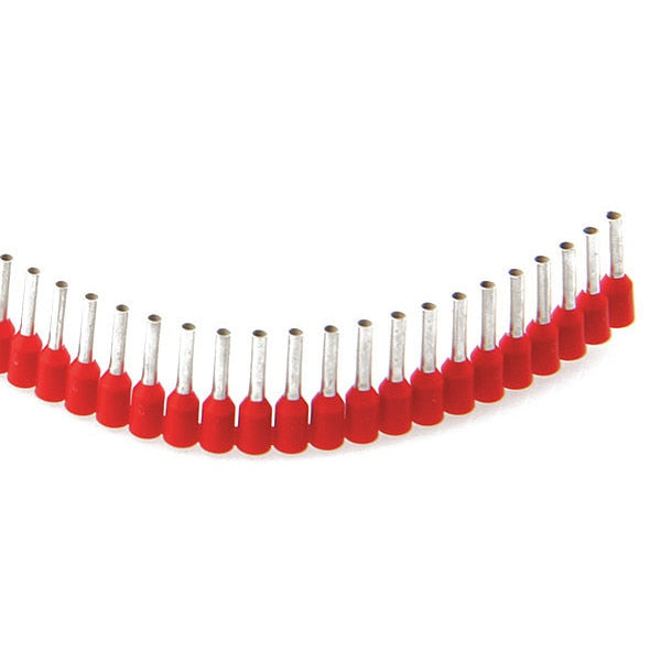Ferrules Strips, 8mm, 1.0mm, Red, PK500