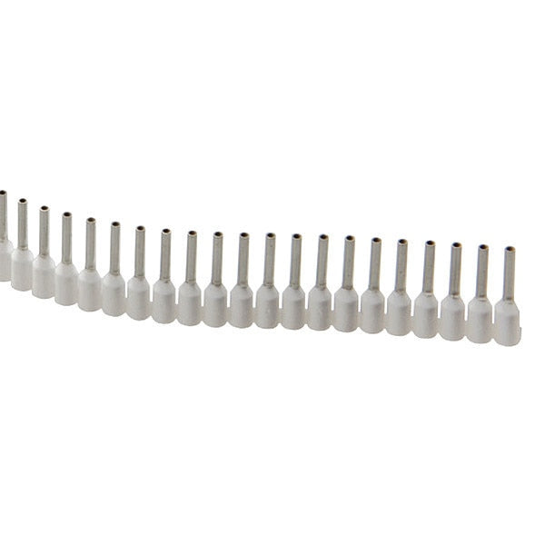 Ferrules Strips, 8mm, 0.5mm, White, PK500