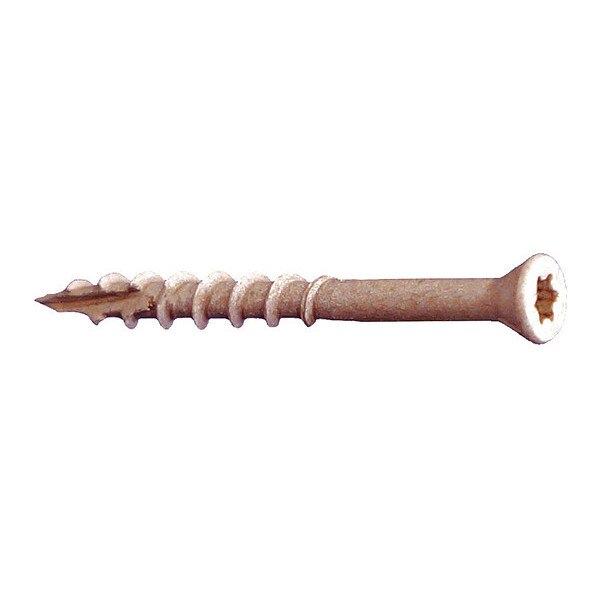 Deck Screw, #8 x 3 in, Steel, Trim Head, Torx Drive, 2000 PK