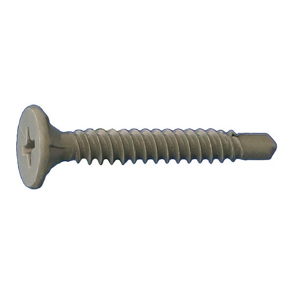 Self-Drilling Screw, #8 x 1-5/8 in, Dagger Guard Steel Wafer Head Phillips Drive, 4000 PK