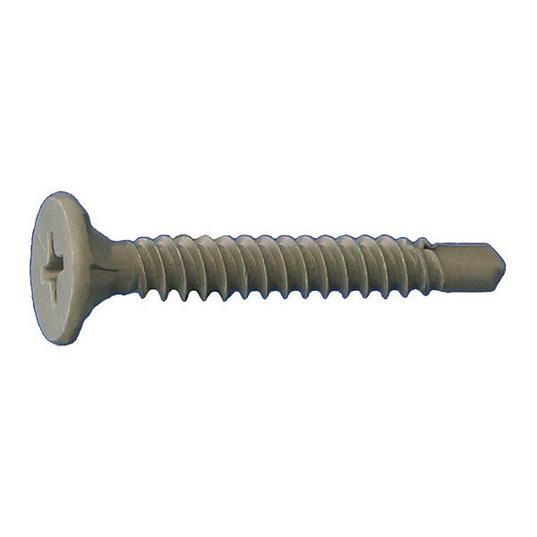 Self-Drilling Screw, #8 x 1-1/4 in, Dagger Guard Steel Wafer Head Phillips Drive, 5000 PK