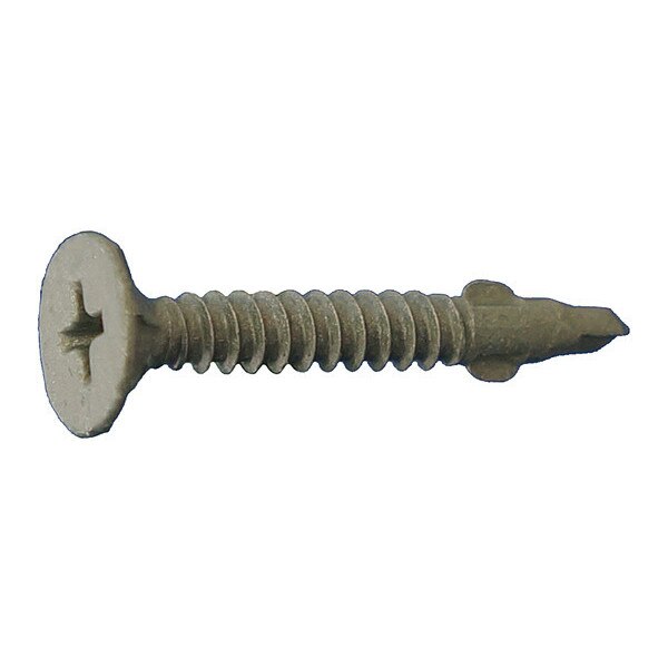 Self-Drilling Screw, #8 x 1-1/4 in, Dagger Ceramic Coating Steel Wafer Head Phillips Drive, 5000 PK