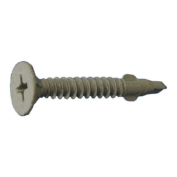 Self-Drilling Screw, #8 x 1-5/8 in, Dagger Ceramic Coating Steel Wafer Head Phillips Drive, 4000 PK