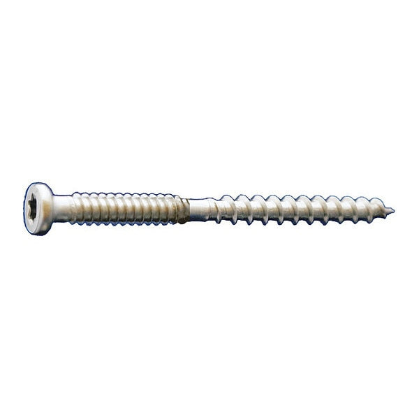 Deck Screw, #10 x 2-1/2 in, 18-8 Stainless Steel, Button Head, Torx Drive, 2000 PK