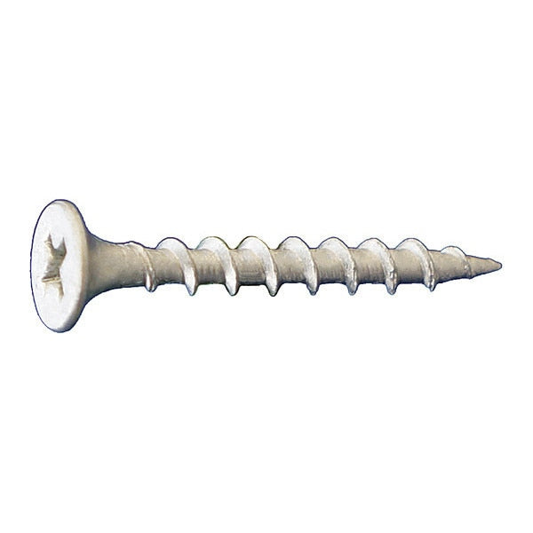 Deck Screw, #10 x 4 in, Steel, Flat Head, Phillips Drive, 1000 PK