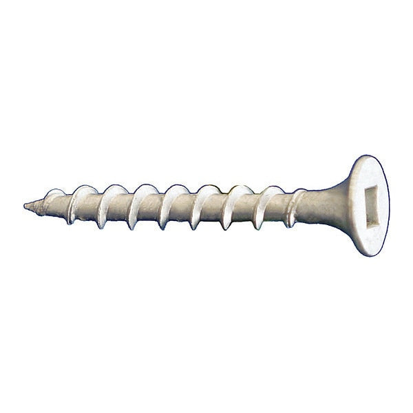 Deck Screw, #10 x 4 in, Steel, Flat Head, Square Drive, 1000 PK