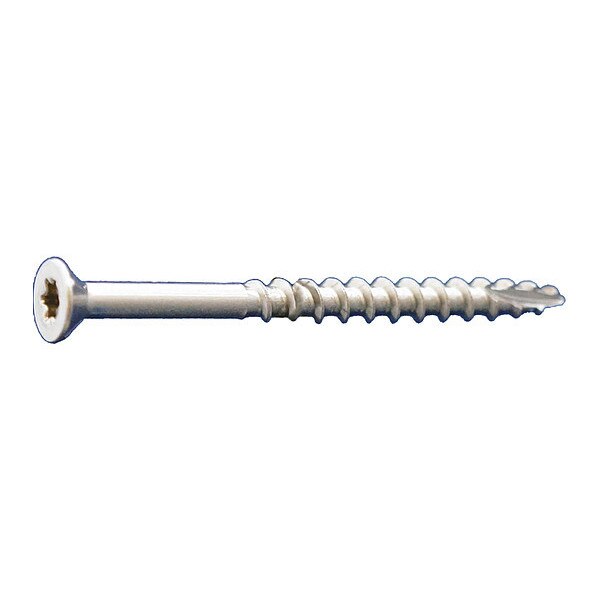 Deck Screw, #10 x 2-1/2 in, 316 Stainless Steel, Flat Head, Torx Drive, 2000 PK