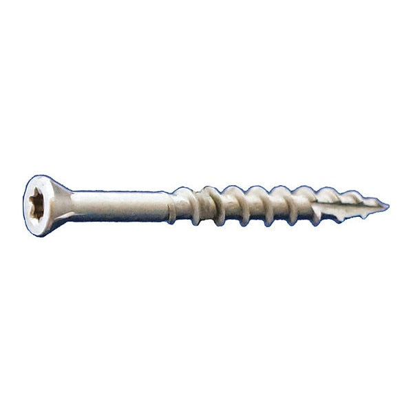 Deck Screw, #7 x 2-1/4 in, 18-8 Stainless Steel, Trim Head, Torx Drive, 3000 PK