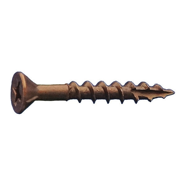 Wood Screw, #8, 2 in, Oil Rubbed Low Carbon Steel Flat Head Phillips Drive, 3500 PK