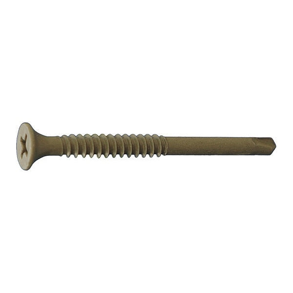 Self-Drilling Screw, #8 x 1-15/16 in, Dagger Guard Steel Flat Head Phillips Drive, 5000 PK