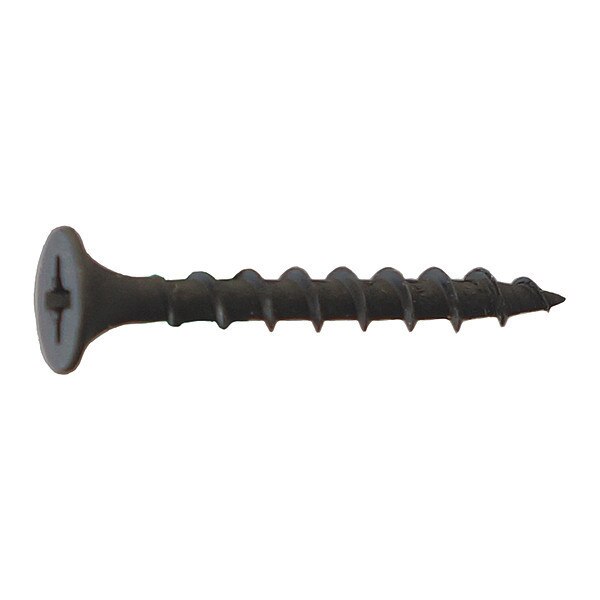 Drywall Screw, #6 x 1-1/4 in, Flat Head Phillips Drive, 8000 PK