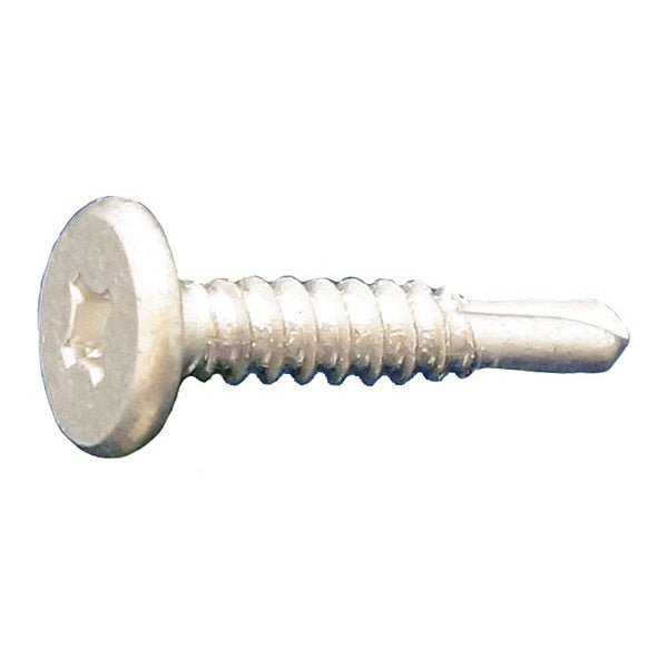 Self-Drilling Screw, #10-16 x 2 in, Dagger Guard Steel Pancake Head Phillips Drive, 2000 PK
