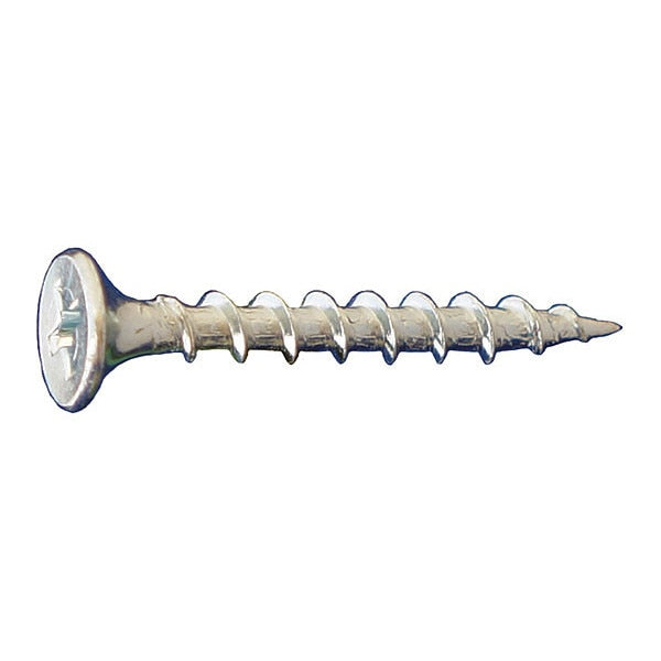 Drywall Screw, #6 x 1 in, Flat Head Phillips Drive, 10000 PK
