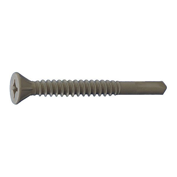 Self-Drilling Screw, #10-16 x 1-13/16 in, ACQ Dagger Ultra-Guard Coating Steel Flat Head 2500 PK
