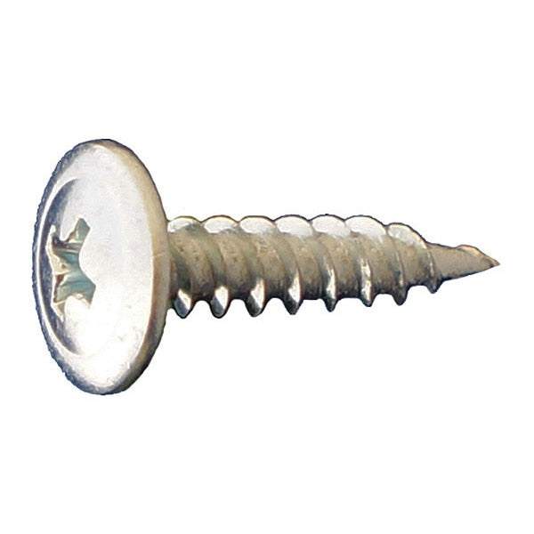 Sheet Metal Screw, #8 x 1-1/4 in, Clear Zinc Plated Steel Truss Head Phillips Drive, 5000 PK
