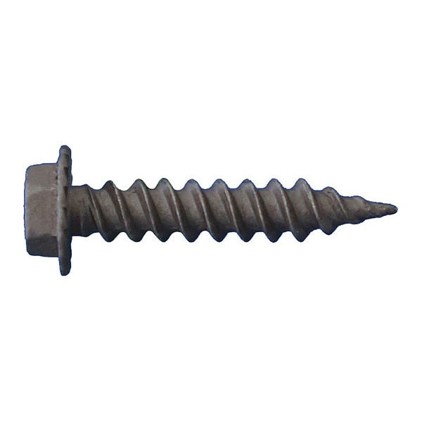 Sheet Metal Screw, #10 x 2 in, Dagger-Guard Steel Hex Head Hex Drive, 2500 PK
