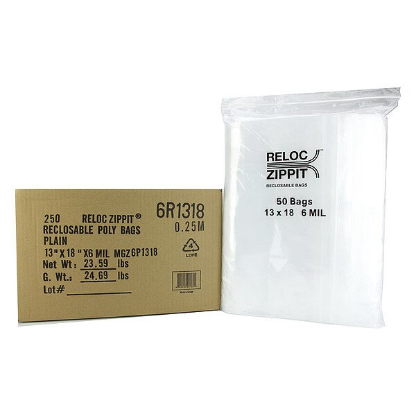 Bag, Poly, Reclosable, 6 mil, 13