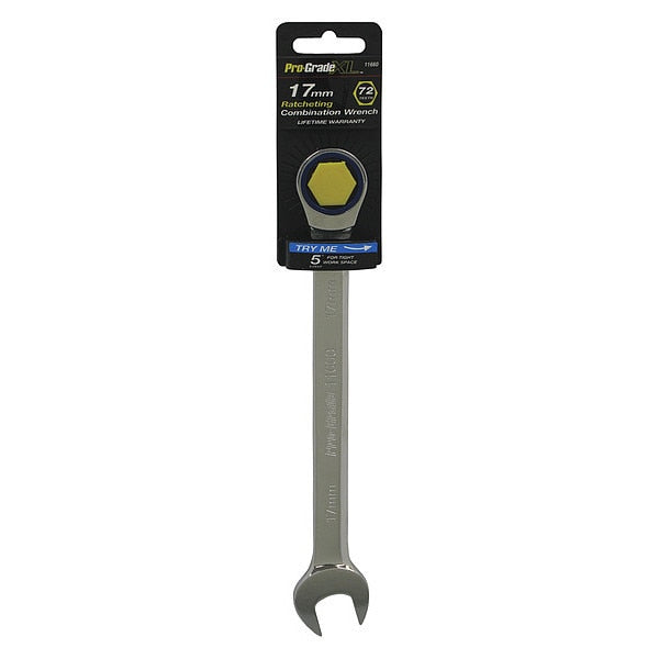 Ratcheting Combo Wrench, 17mm
