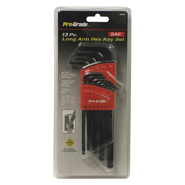 13 Piece SAE L-Shape, Hex Key Set