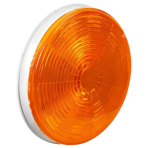 Stop/Tail/Trn Lamp, LED, Dia 4-5/16 In, Ylw