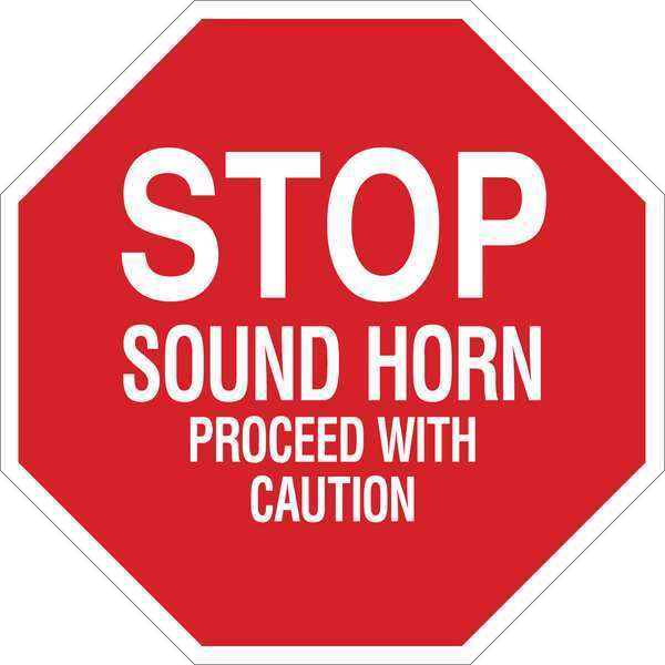 Stop Sign, 24 in Height, 24 in Width, Aluminum, Octagon, English